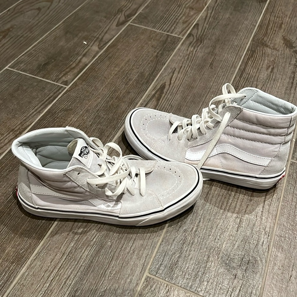 Vans SK 8 hi top sneaker , grey suede , size men’s 8.5